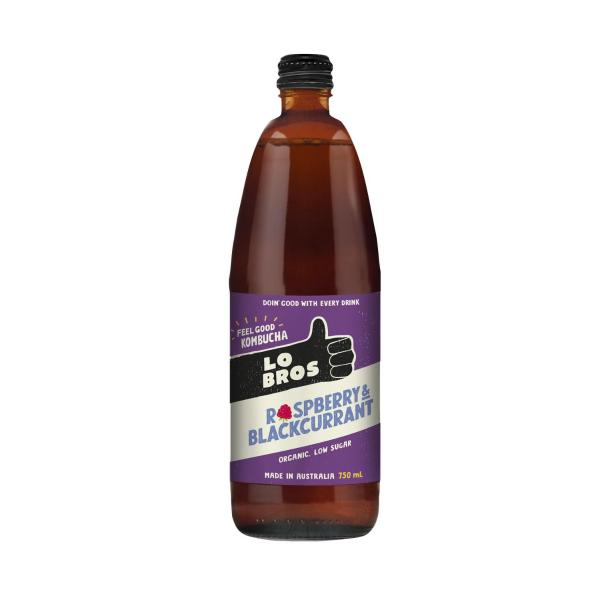 Lo Bros Kombucha Raspberry & Blackcurrant 750mL product image