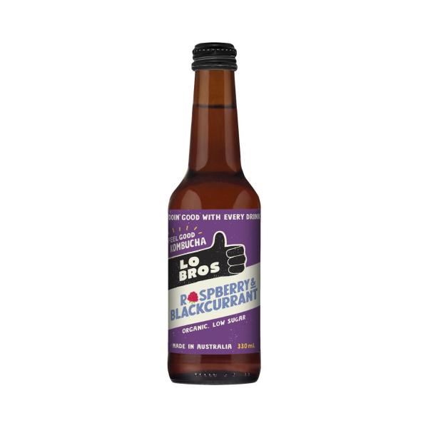 Lo Bros Kombucha Raspberry & Blackcurrant 330mL product image