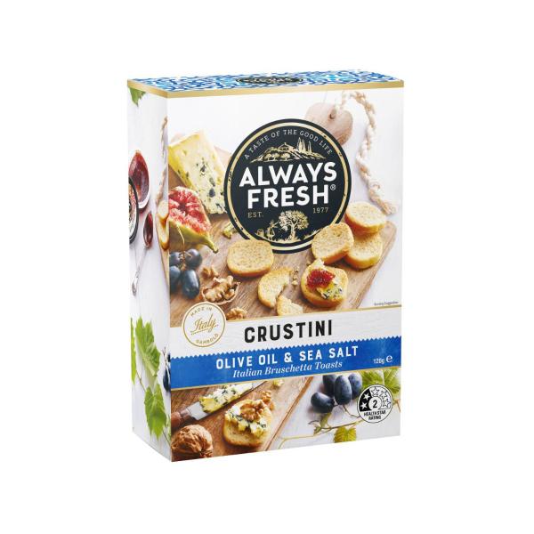Always Fresh Olive Oil & Sea Salt Crustini Bruschetta Toasts 120g