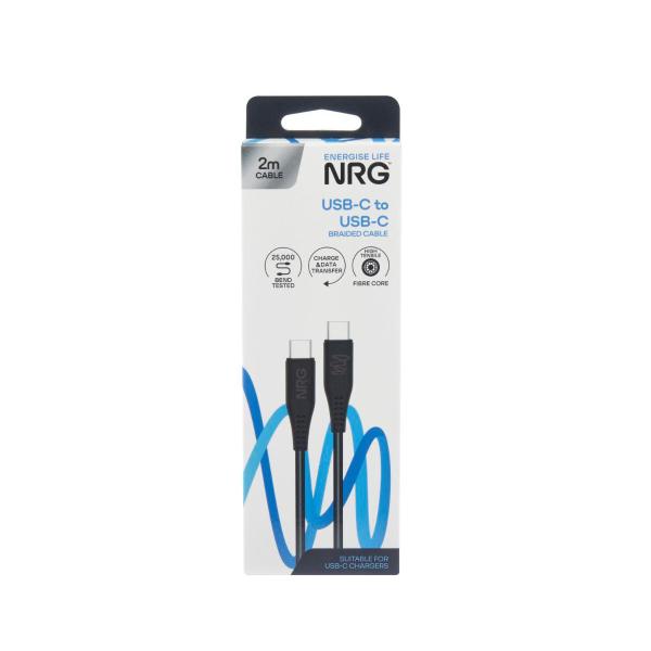2m Usb-c To C - Black Braided