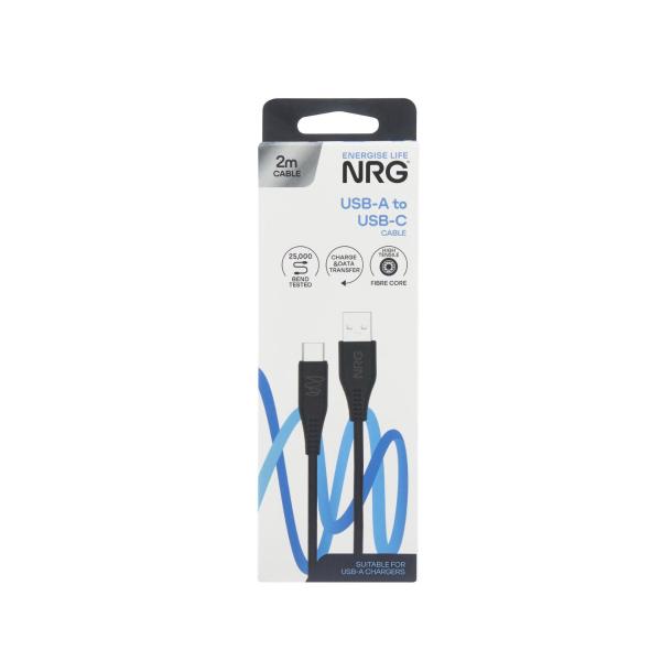 2m Usb-a To Usb-c Cable Black