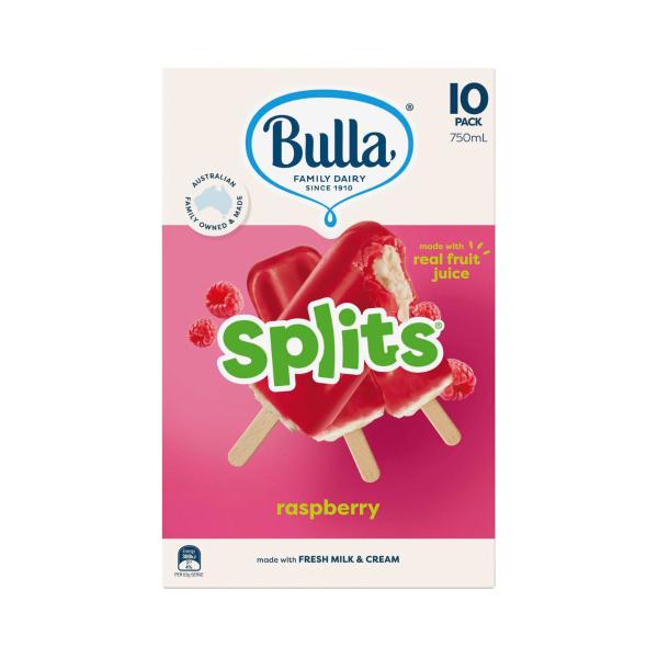 Bulla Splits Frozen Raspberry 10 Pack | 750mL – Coles