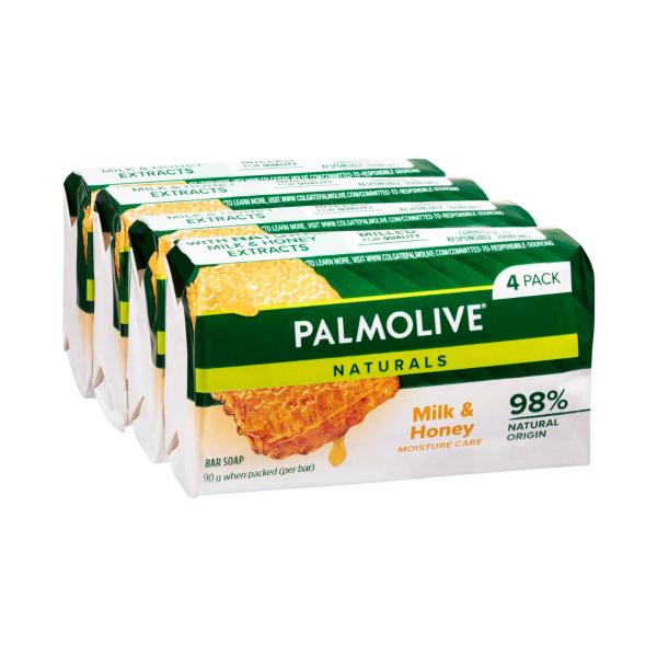 Palmolive Naturals Replenishing Milk & Honey Soap 4 pack product image
