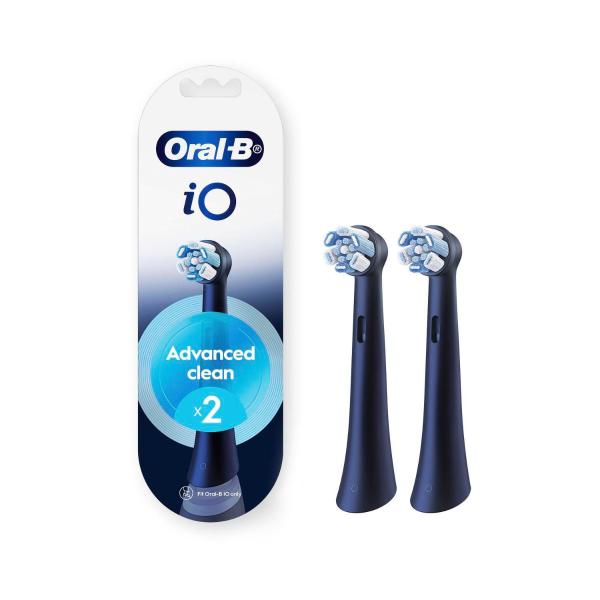 Oral B Io Ultimate Clean Electric Toothbrush Replacement Head Black 2 Pack product image