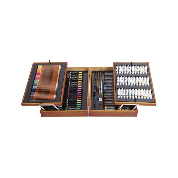 Buy DELUXE WOODEN ART BOX 151PC SET | Coles