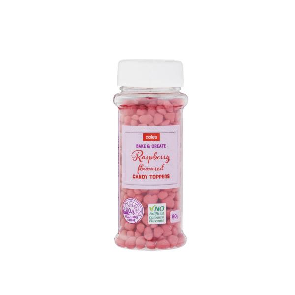 Buy Coles Bake & Create Raspberry Candy Toppers 80g | Coles