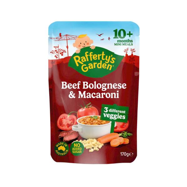 Rafferty's Garden Beef Bolognese & Macaroni Mini Meal Baby Food Pouch 10+ Months 170g product image