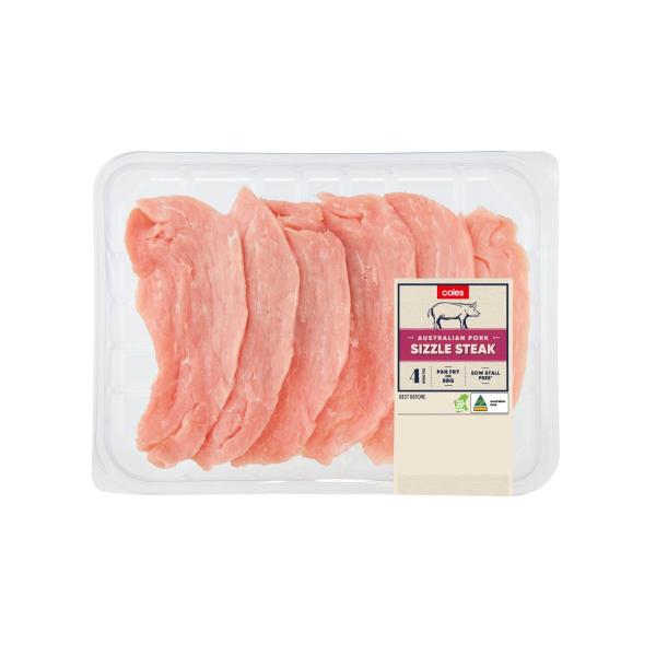 Coles Pork Sizzle Steaks 400g product image