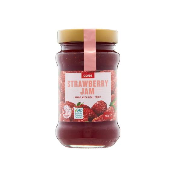 Coles Strawberry Jam 450g product image