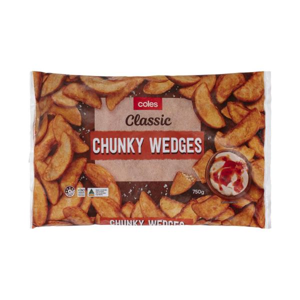 Coles Frozen Australian Potato Chunky Wedges 750g product image