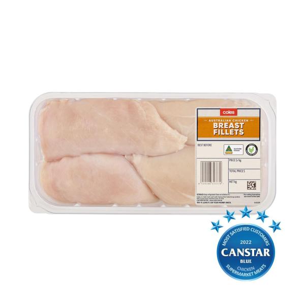 Buy Coles RSPCA Approved Chicken Breast Fillets Large Pack approx. 1 ...