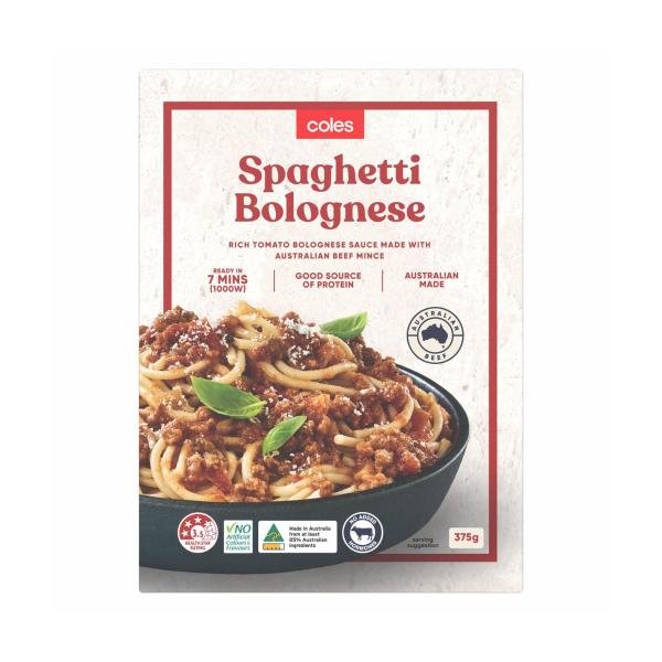 Coles Frozen Convenience Meal Spaghetti Bolognese 375g product image