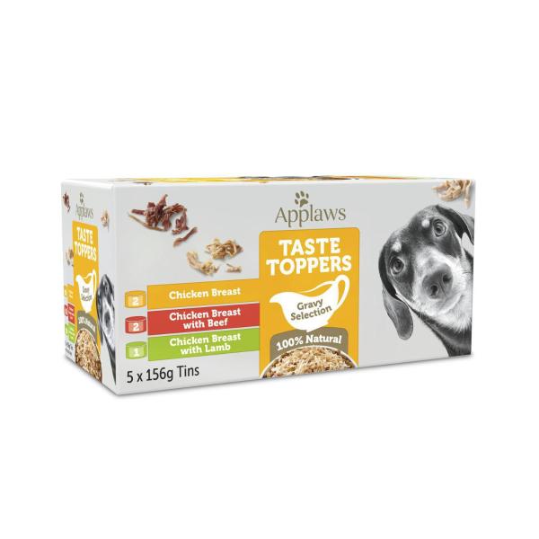 Taste Toppers Dog Tin Multipack Chicken Selection In Gravy Dog Food 5x156g