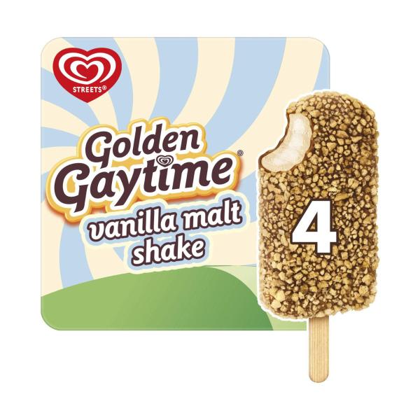 Golden Gaytime Vanilla Malt Shake 4 Pack