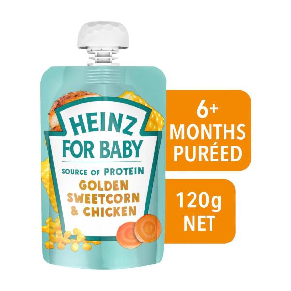Golden Sweetcorn & Chicken Baby Food Pouch 6+ Months