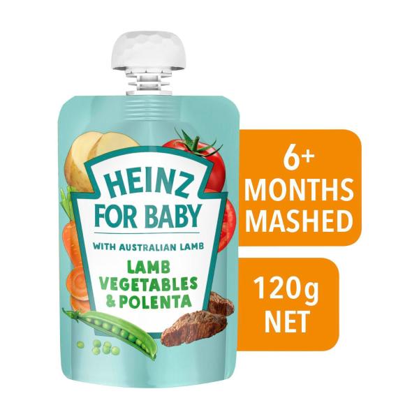Lamb Vegetables & Polenta Baby Food Pouch 6+ Months