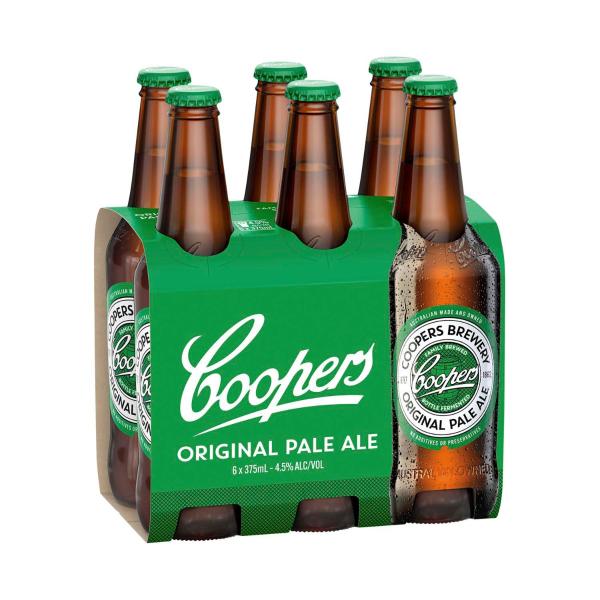Coopers Original Pale Ale Bottle 375ml 6 Pack product image