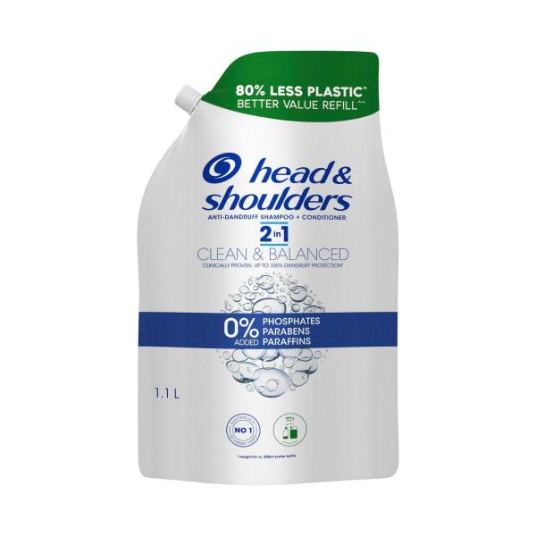 Head & Shoulders Clean & Balanced Refill 2 In 1 | 1.1L