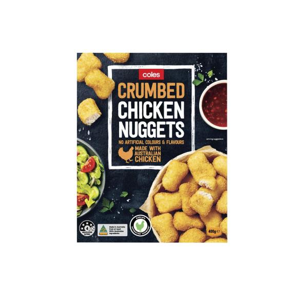 Coles Frozen Chicken Breast Nuggets 400g product image