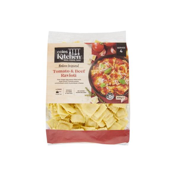 Buy Coles Kitchen Filled Pasta Ravioli Beef Tomato 630g | Coles