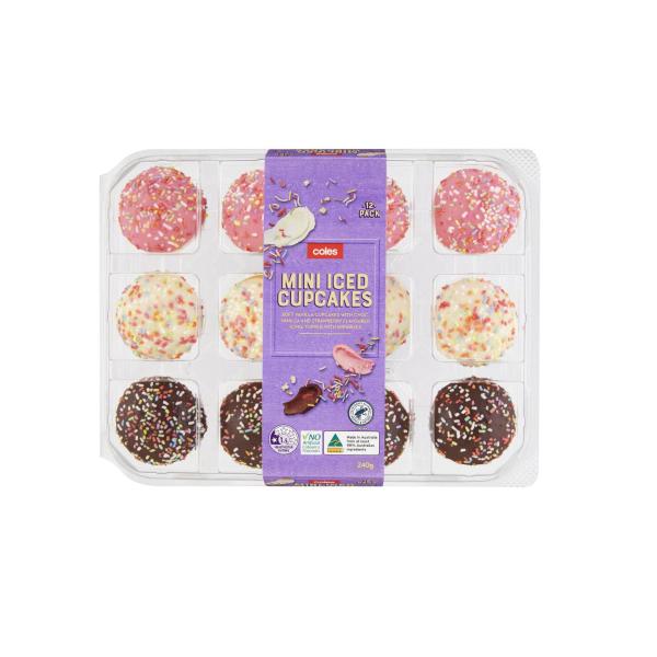 Mini Iced Cupcakes 12 Pack