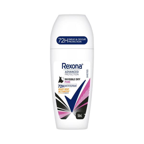 Rexona Women Deodorant 72hr Advanced Roll On Invisible Pure 50mL product image