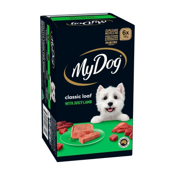 My Dog Adult Wet Dog Food Classic Loaf with Juicy Lamb 6x100g Trays 6 pack product image