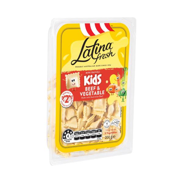 Kids Dairy Mini Ravioli Pasta Beef & Vegetable