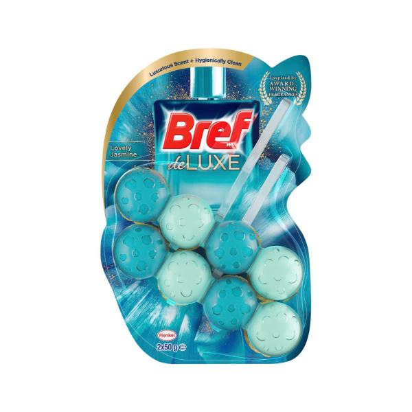 Bref Deluxe Toilet Cleaner Rim Block Lovely Jasmine 2x50g | 100g – Coles
