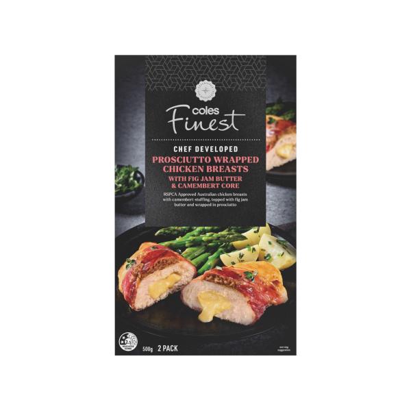 Coles Finest Prosciutto Wrapped Chicken Breast 500g product image