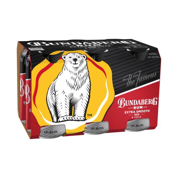 Bundaberg Red & Cola Cans 375ml 6 Pack