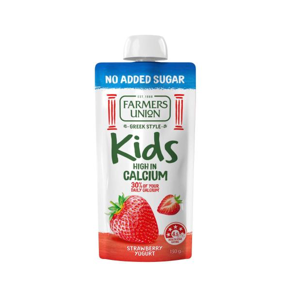No Added Sugar Kids Yogurt Pouch Strawberry