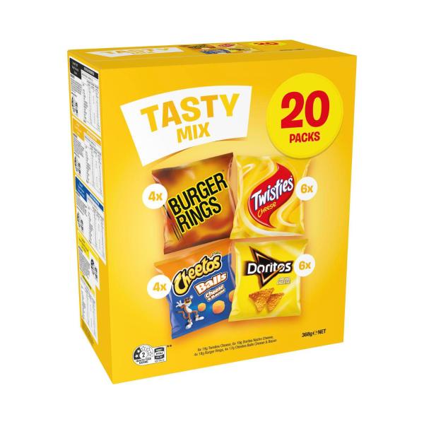 Smith's Tasty Mix Chips Lunchbox Snacks Multipack 20 Pack 368g product image
