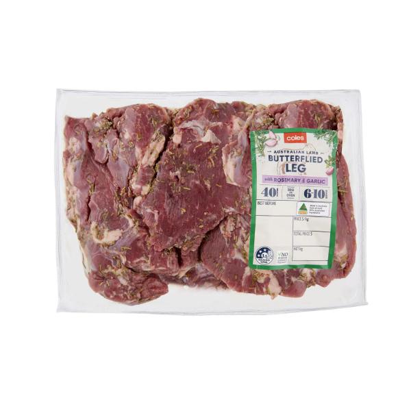 Coles Lamb Leg Butterflied With Rosemary & Garlic approx. 1kg product image