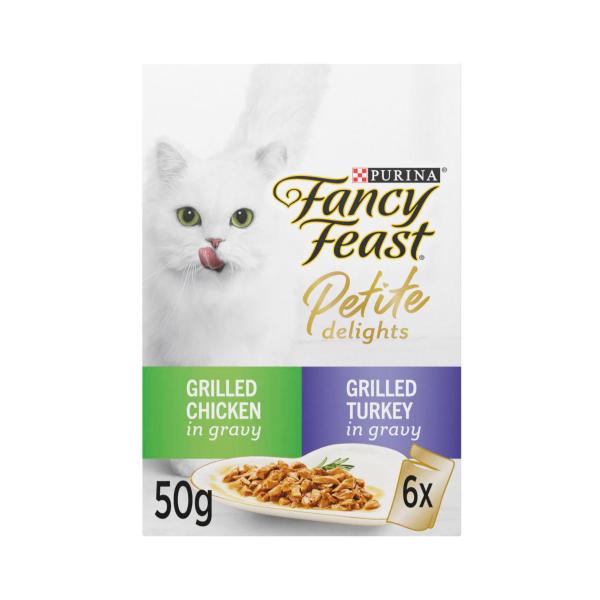 Petite Delights With Grilled Chicken & Turkey Cat Food 6x50gram