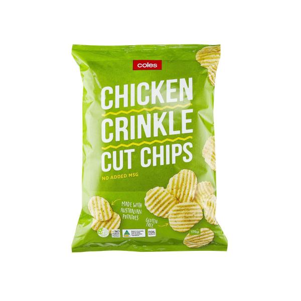 Crinkle Cut Potato Chips Chicken