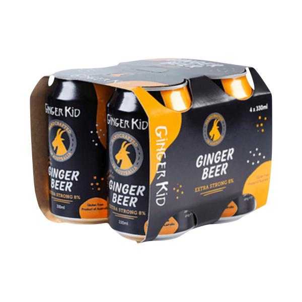Harcourt Ginger Kid Ginger Beer Can 330ml 4 Pack product image