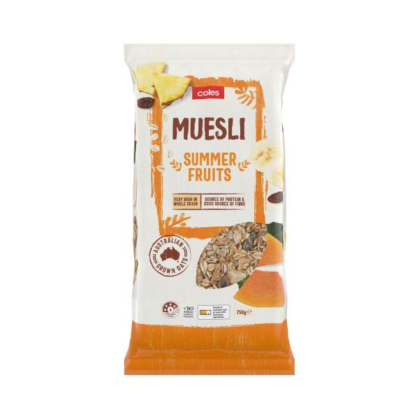Coles Summer Fruits Muesli 750g product image