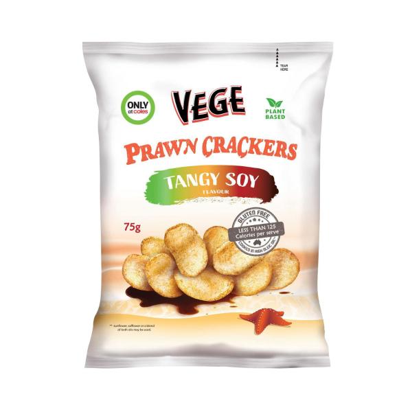 Vege Vegan Prawn Crackers Tangy Soy | 75g – Coles