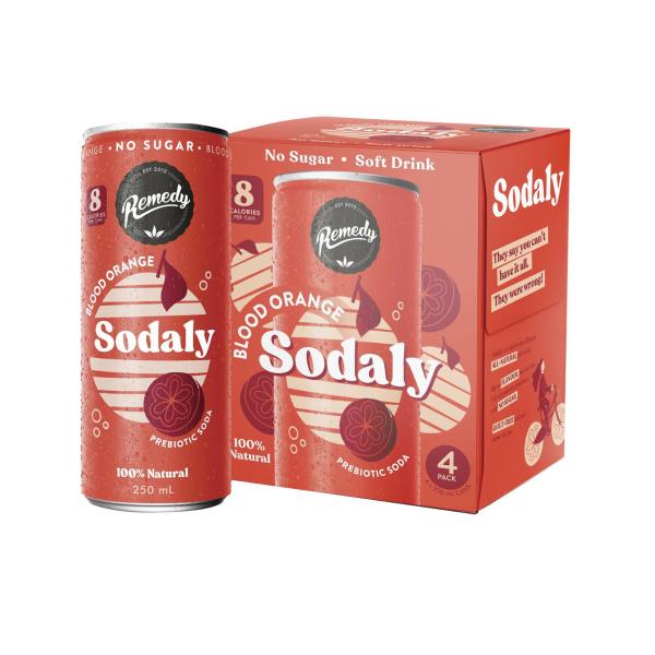 Sodaly Blood Orange 4x250ml