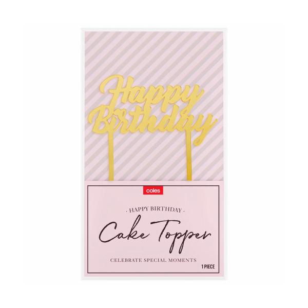 Cake Topper Gold