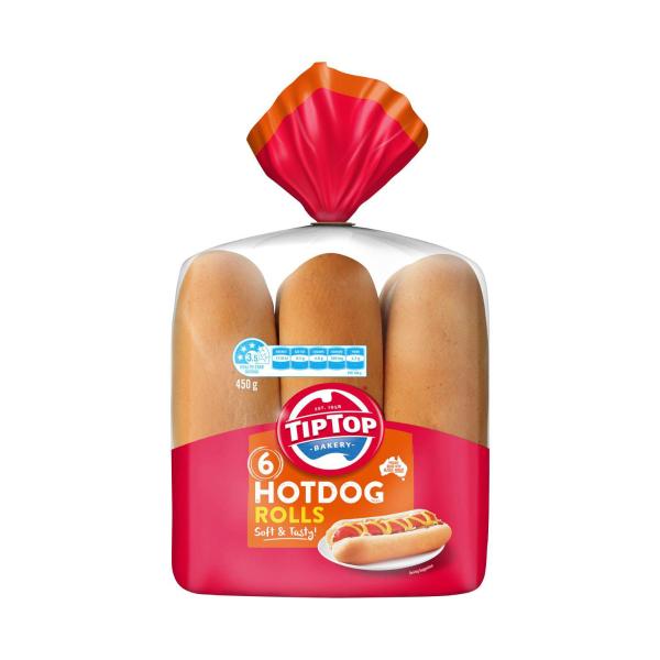 White Bread Rolls Hot Dog