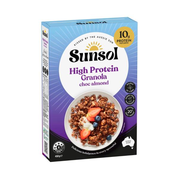 Sunsol Protein Granola Chocolate Almond Crunch 450g product image