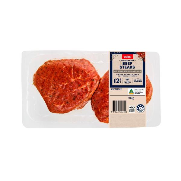 No Added Hormone Beef Steaks With Steakhouse Seasoning