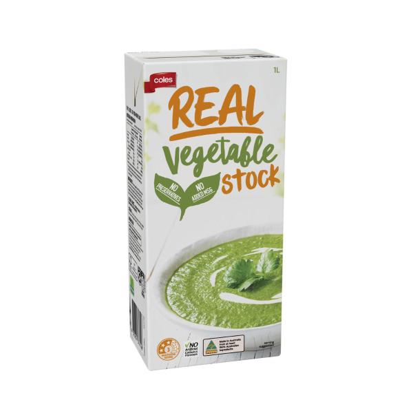 Coles Stock Liquid Real Vegetable 1L product image