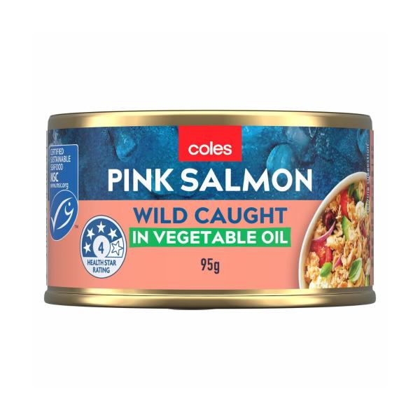 Coles Salmon In Vegetable Oil 95g product image