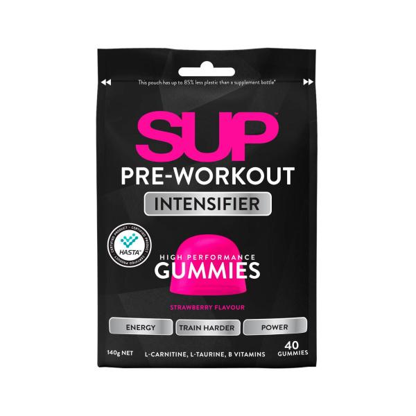 SUP Pre-workout Intensifier High Performance Gummies Strawberry Flavour 40 Pack