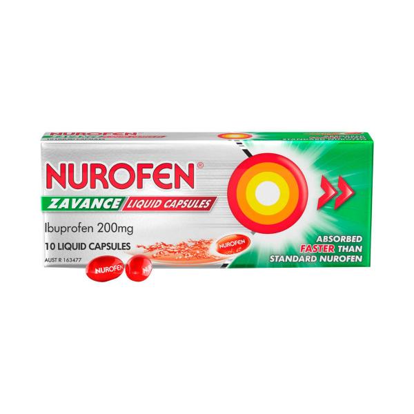 Zavance Ibuprofen 200mg Liquid Capsules