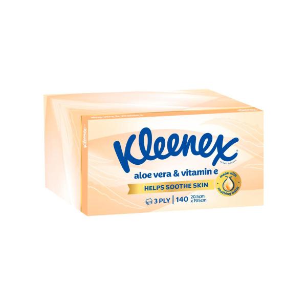 Kleenex 3 Ply Wellbeing Tissues Facial Aloevera 140 pack product image