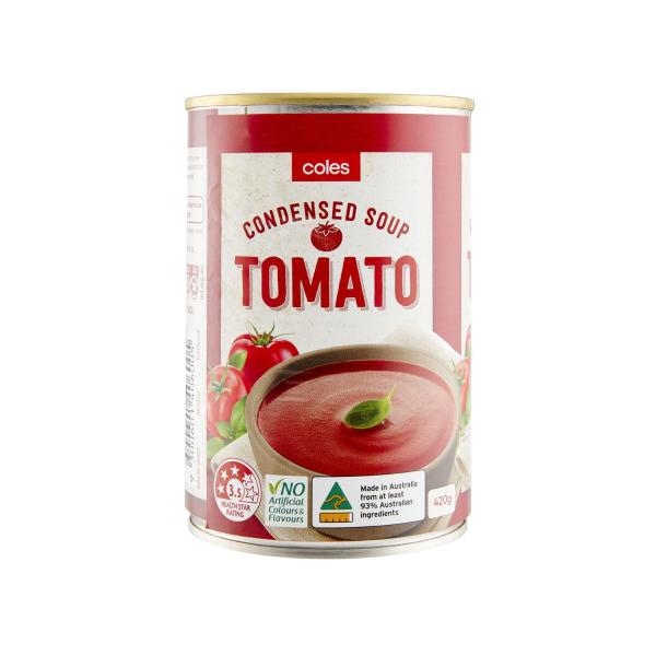 Coles Condensed Canned Soup Tomato 420g product image